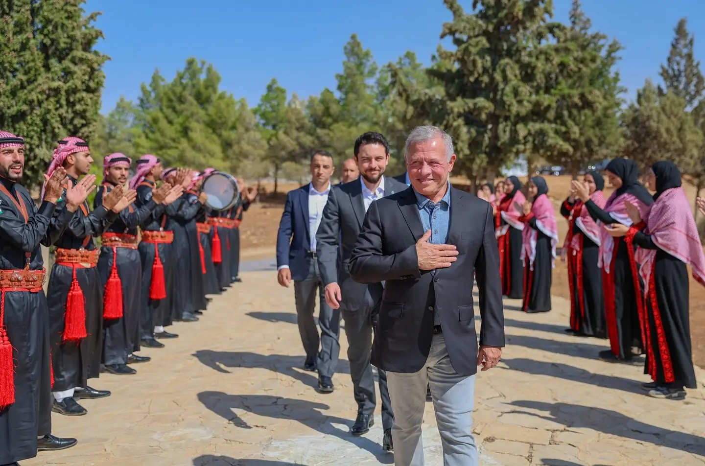 His Majesty King Abdullah II, accompanied by His Royal Highness Crown Prince Al Hussein, visits Tafileh