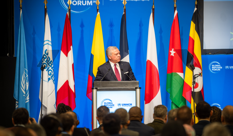 King delivers keynote address at Global Refugee Forum in Geneva