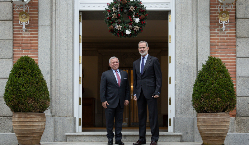 King meets Spain monarch, discusses need for ceasefire in Gaza