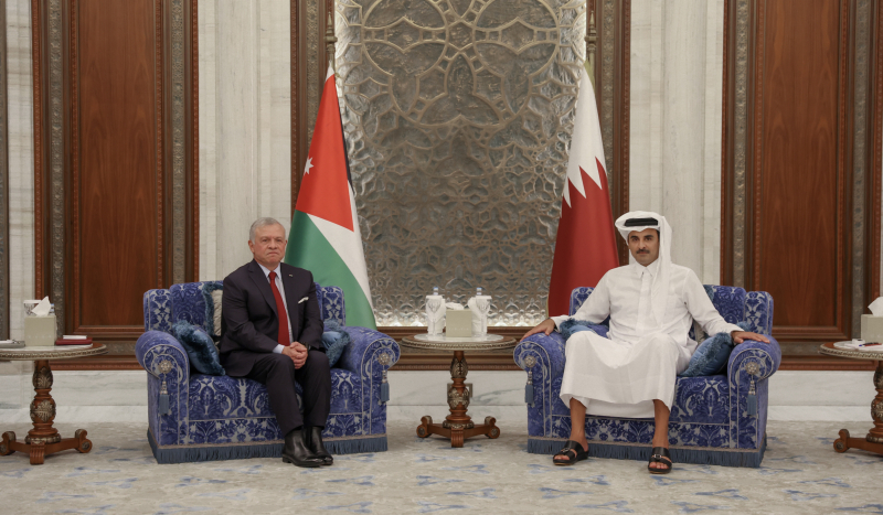 King meets Qatar emir, urges international community to push towards immediate Gaza ceasefire