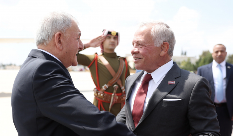 King receives Iraq president