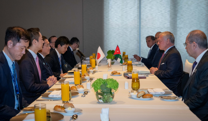 King, Japan PM discuss bilateral relations, situation in Gaza