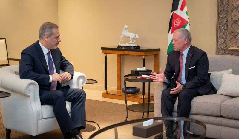King receives T&uuml;rkiye FM, urges immediate ceasefire in Gaza