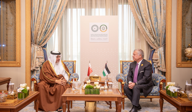 King, Bahrain crown prince discuss efforts to end humanitarian tragedy in Gaza