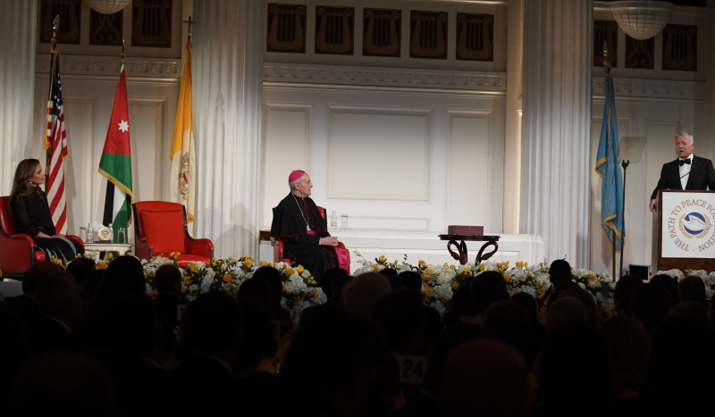 Remarks by His Majesty King Abdullah II Receiving the Path to Peace Award at the 2022 Gala Dinner of the Path to Peace Foundation