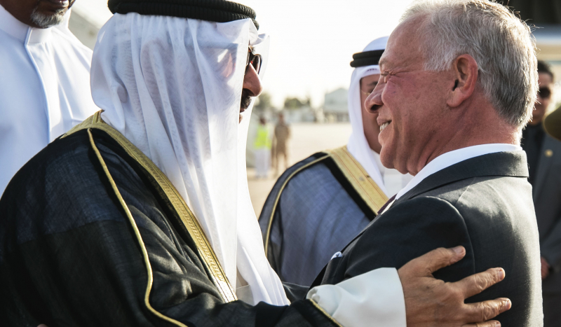 King, Crown Prince receive Kuwait emir at Marka Airport