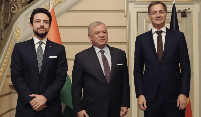 King meets Belgium PM, warns against reaching point of no return in Gaza, sliding into regional war