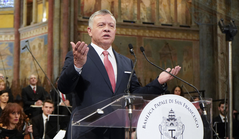 His Majesty King Abdullah II's speech at the Lamp of Peace award ceremony in Italy