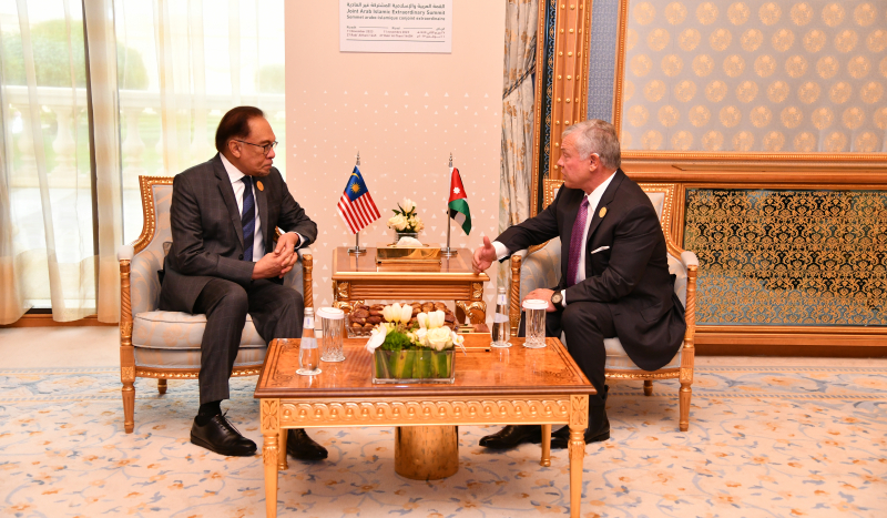 King, Malaysia PM discuss means of stopping war on Gaza