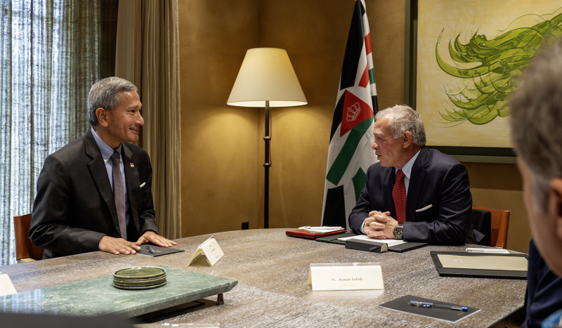 King receives Singapore FM