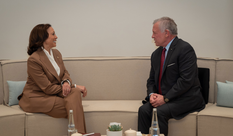 King to US VP: US should play leading role in pushing for political horizon, two-state solution for Palestinian issue