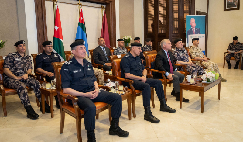 King attends civil defence exercise